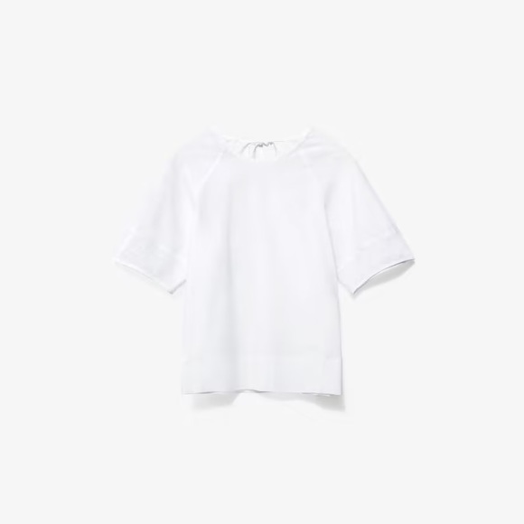 Everlane The Circle-Back Top White Size 0 NWT - Picture 4 of 5